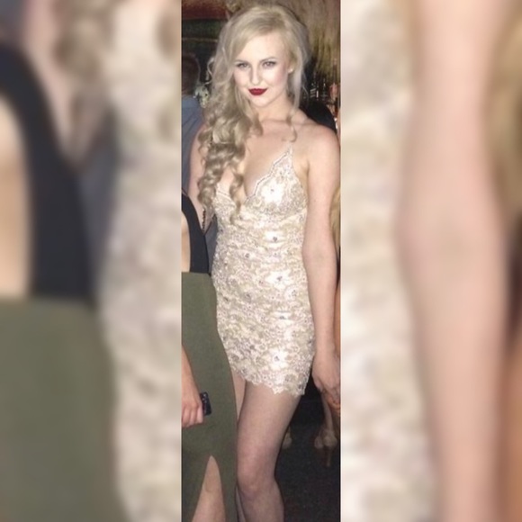 Swarovski Crystal gown by Camille Flawless. - Picture 1 of 5